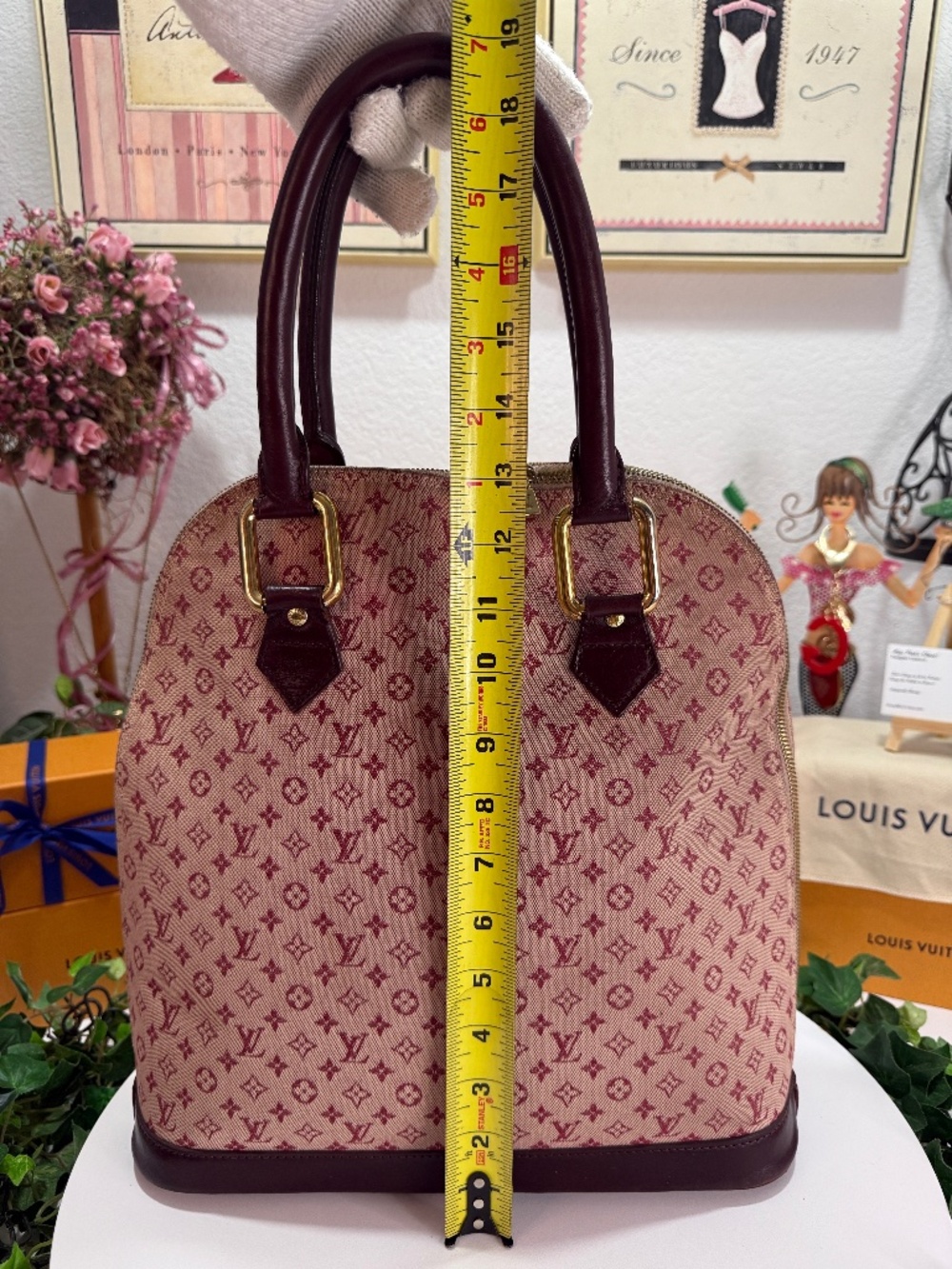 LOUIS VUITTON PINK DENIM ALMA TOTE! - Picture 13 of 17